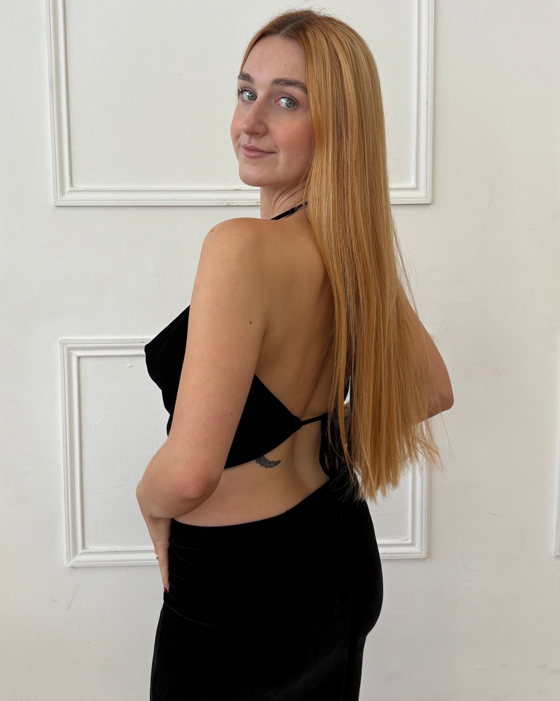 Valentina Plunge Top - Black