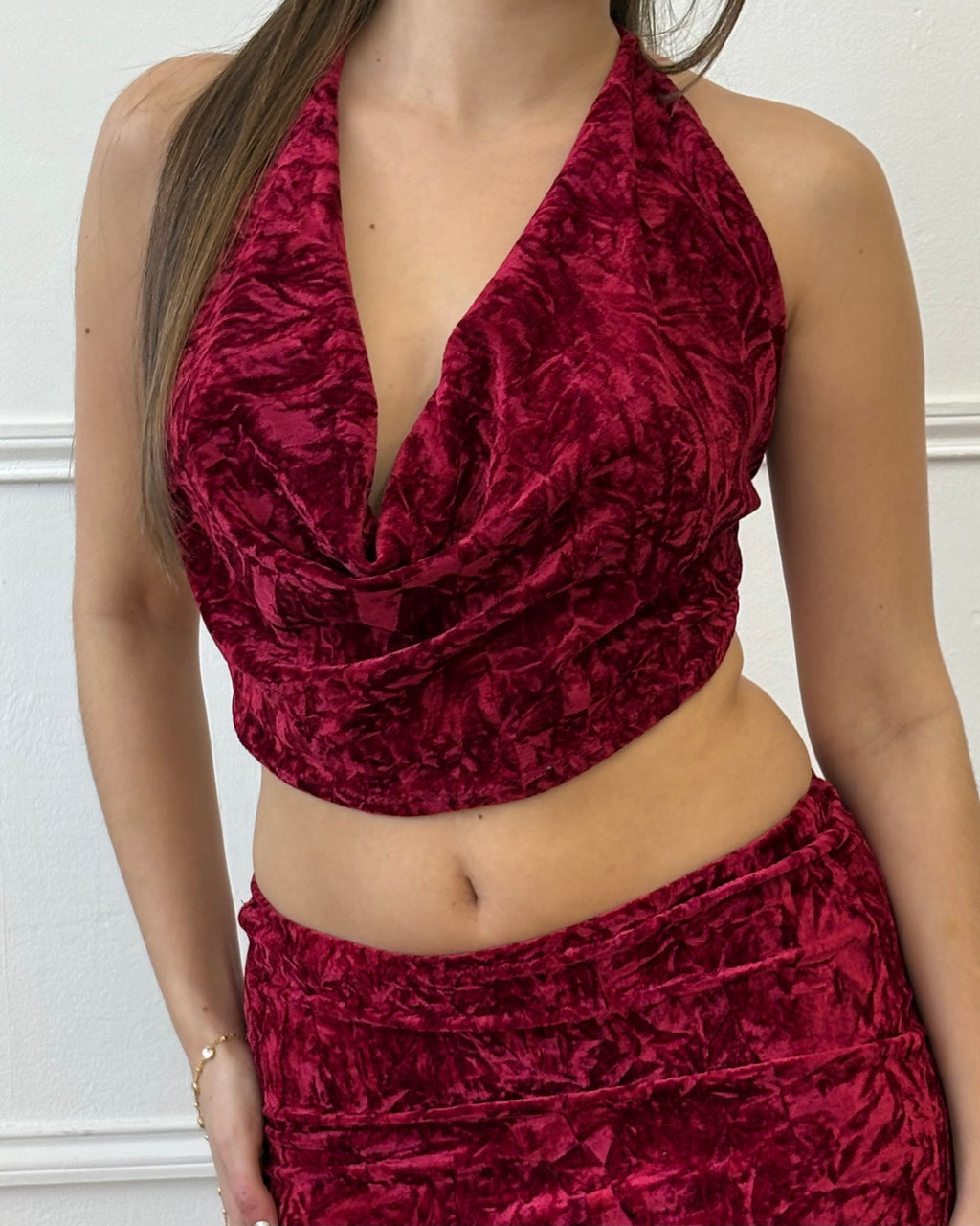 Valentina Plunge Top - Red