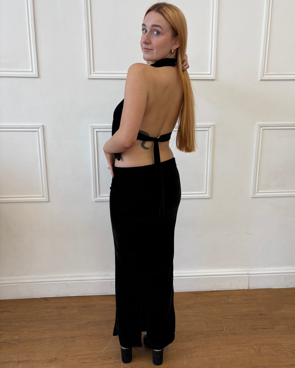 Valentina Cowl Neck Top - Black