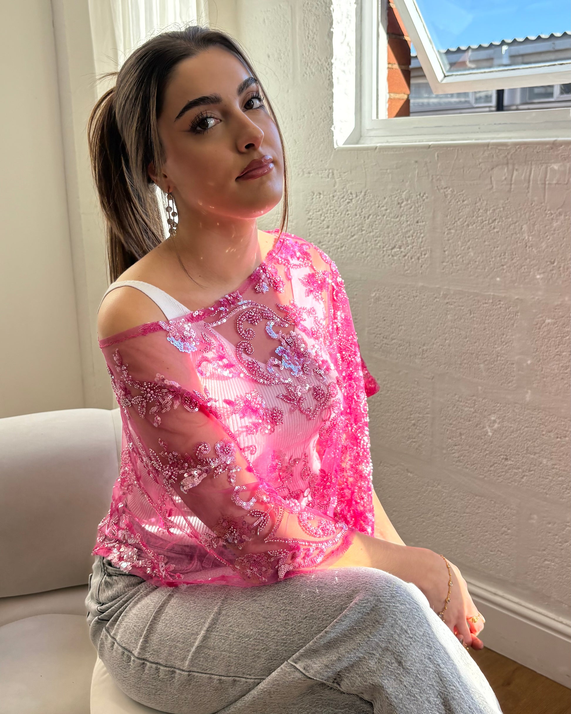 Ophelia Shawl - Pink