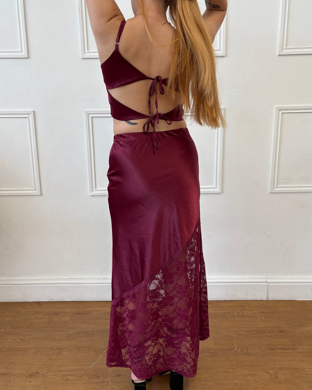 Ava Skirt - Burgundy