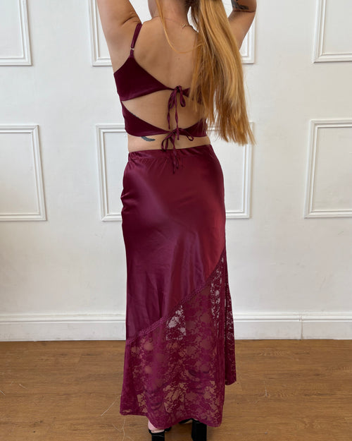 Ava Skirt - Burgundy