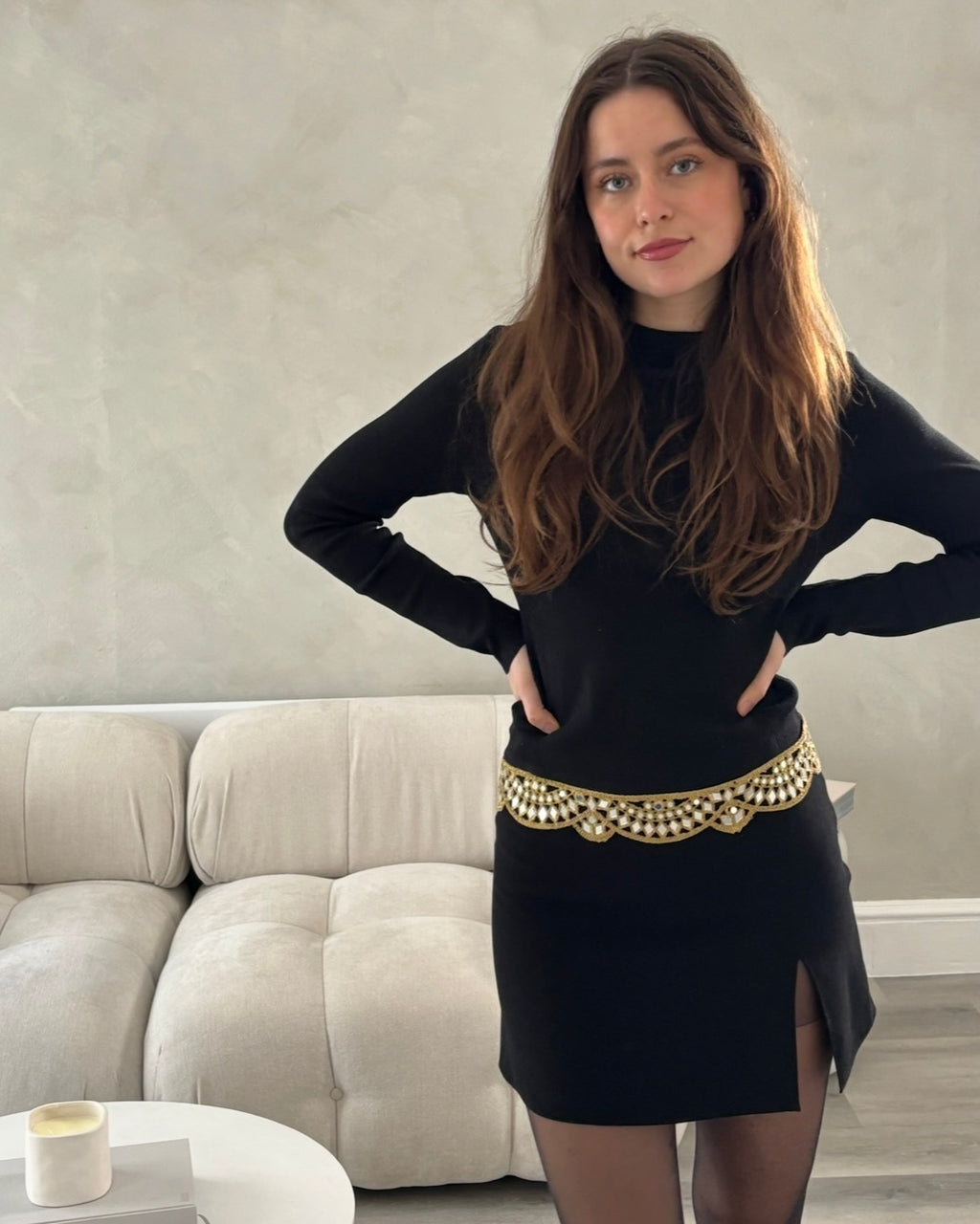 Dahlia Belt - Gold