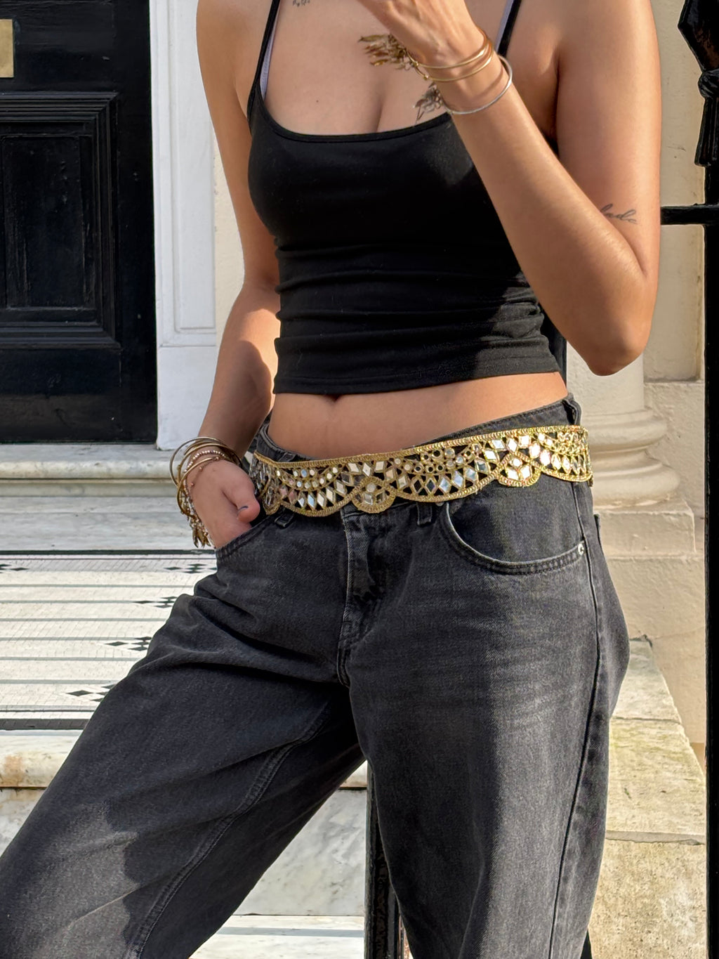 Dahlia Belt - Gold