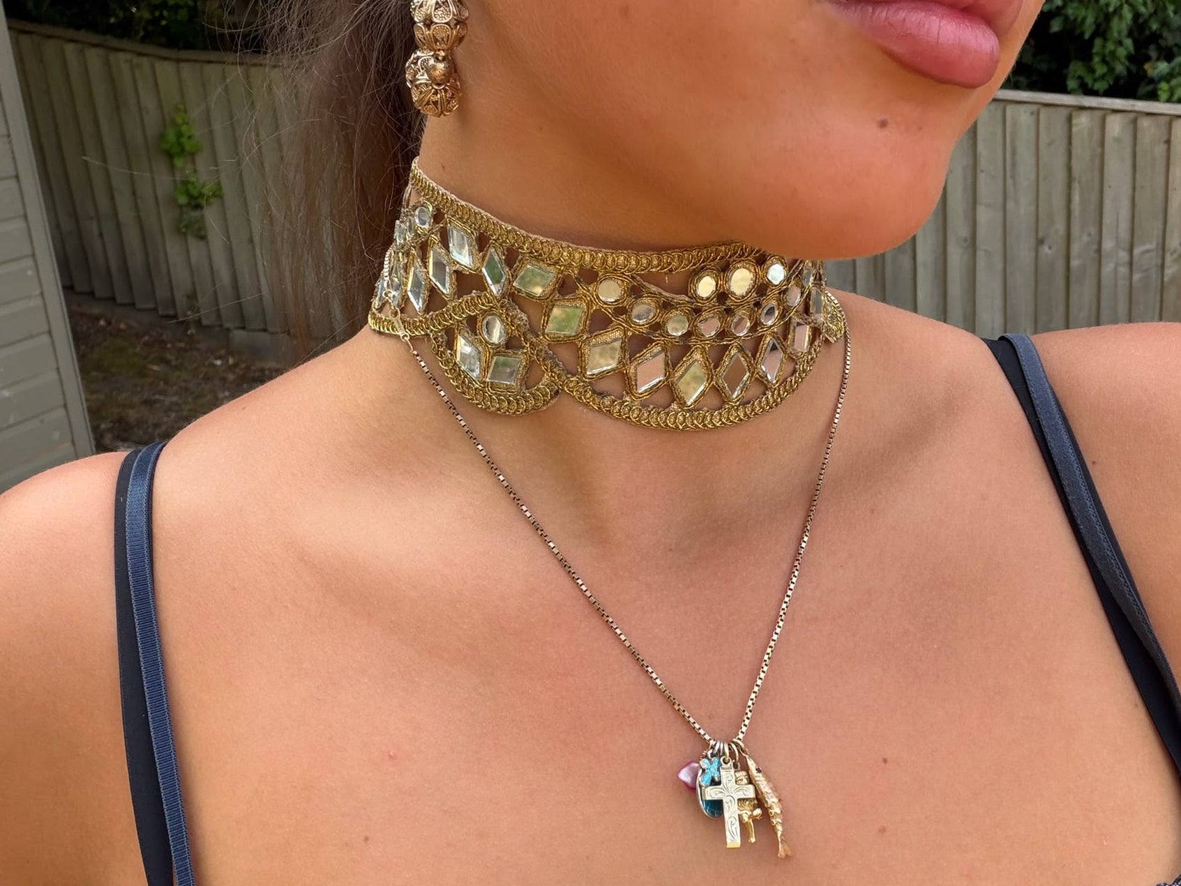 Dahlia Choker - Gold
